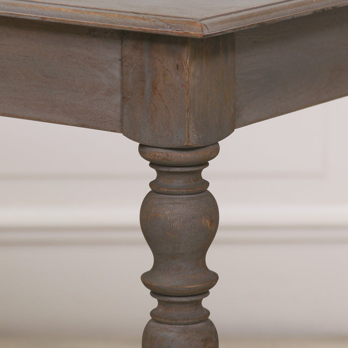 Rustic Wooden Column Leg Console Table