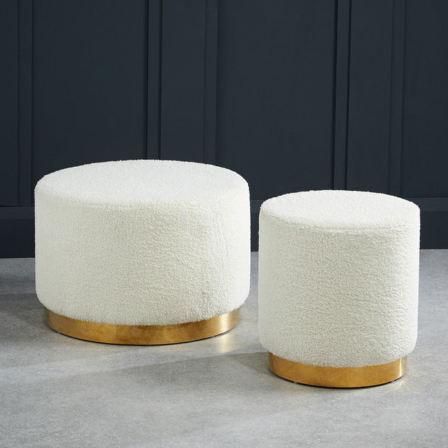 Lara Pouffe Ted Small with Gold Base