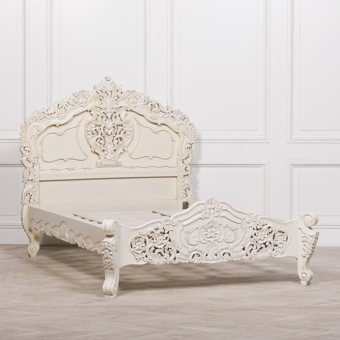 Rococo Double Sized 4ft6 Carved Bed