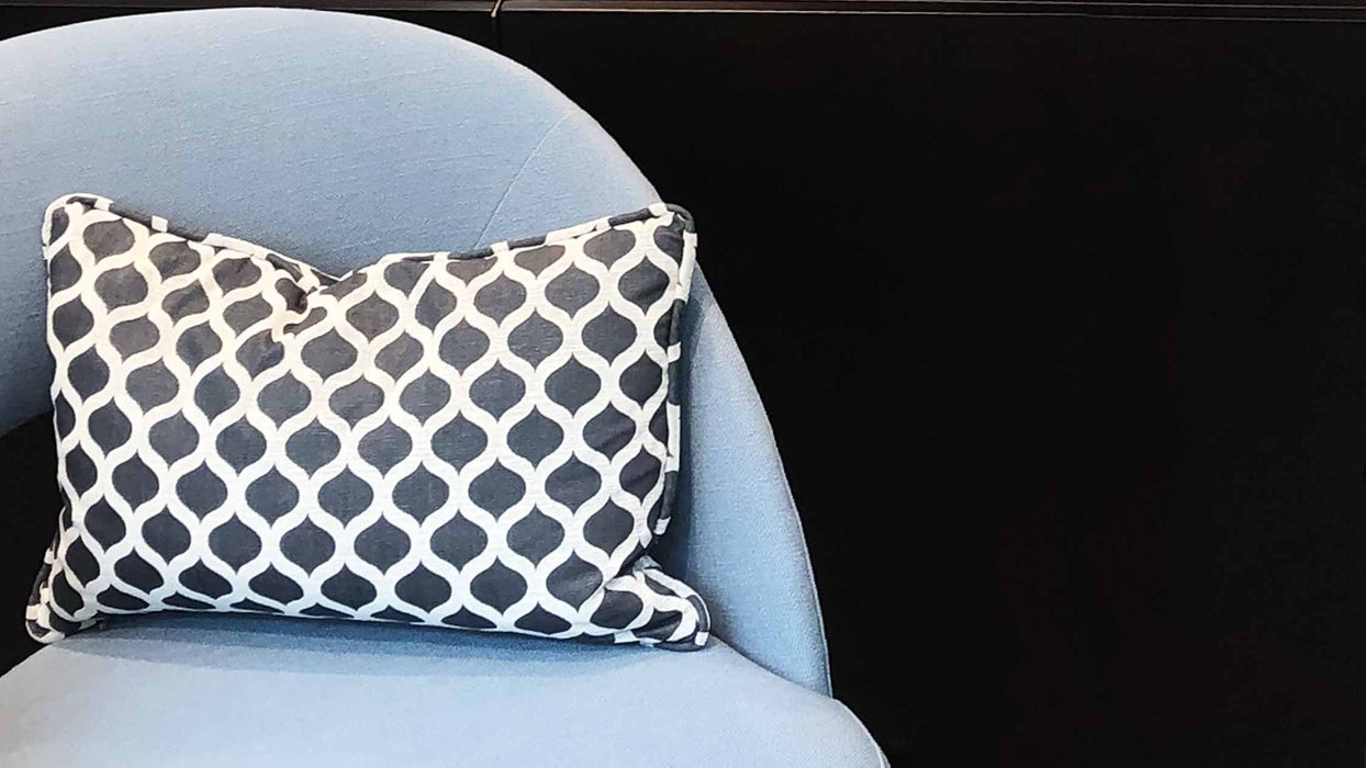 Millbridge Dining Chair | Duck Egg Blue Linen Fabric and Matt Black Legs