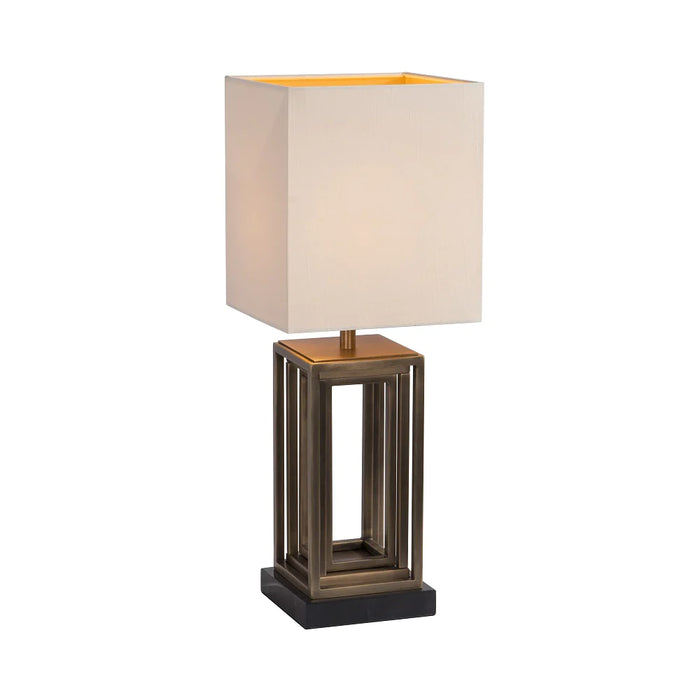 Savio Table Lamp with Antique Brass and Marble