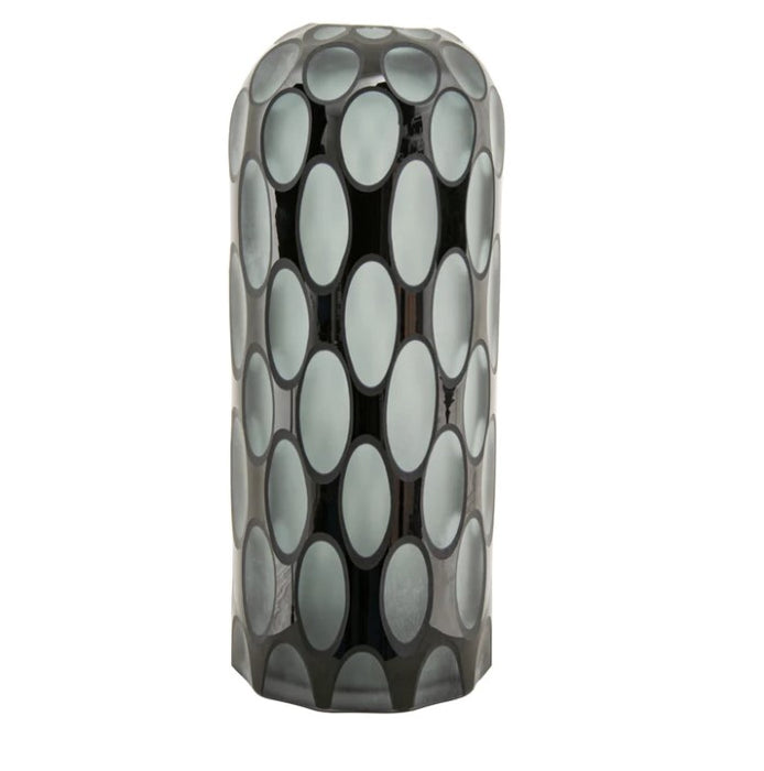 Grey And Black Tall Vase
