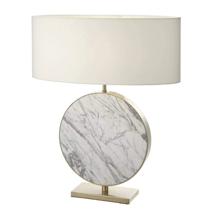 Valery Antique Brass Finish Marble Table Lamp