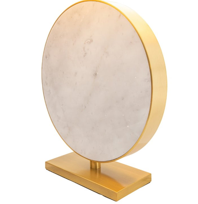 Valery Antique Brass Finish Marble Table Lamp