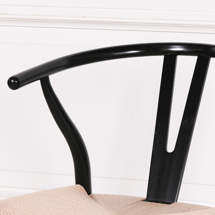 Wishbone Black Painted Wooden Dining Chair
