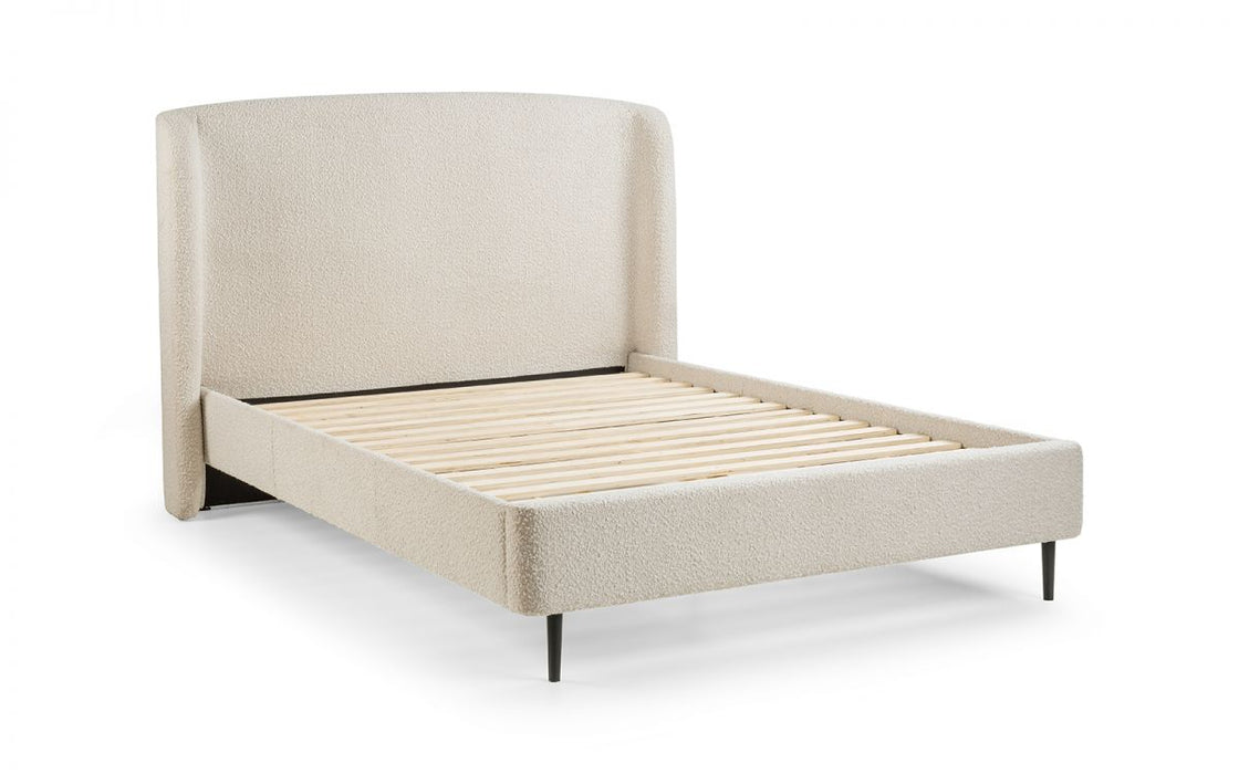 Eden Boucle Bed Ivory - 150cm King Size