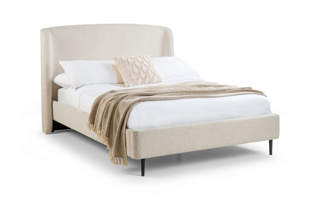 Eden Boucle Bed Ivory - 150cm King Size
