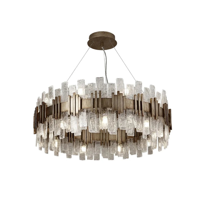 Saiph Painted Gold 80cm Oval Chandelier