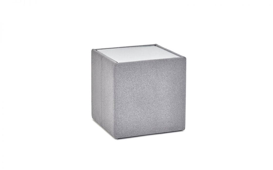 Rohe Lamp Table Grey Platinum Wool Effect with Glass Top