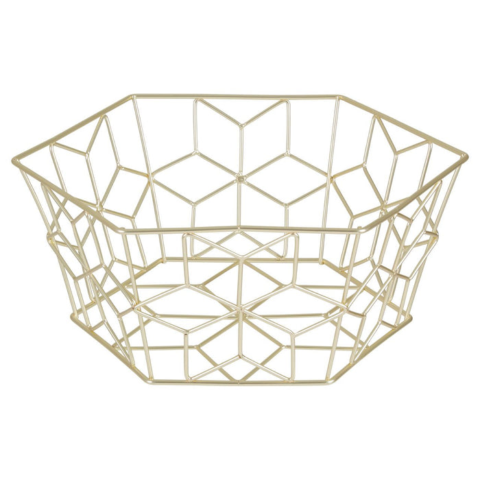 Vertex Contour Fruit Basket - Matte Gold