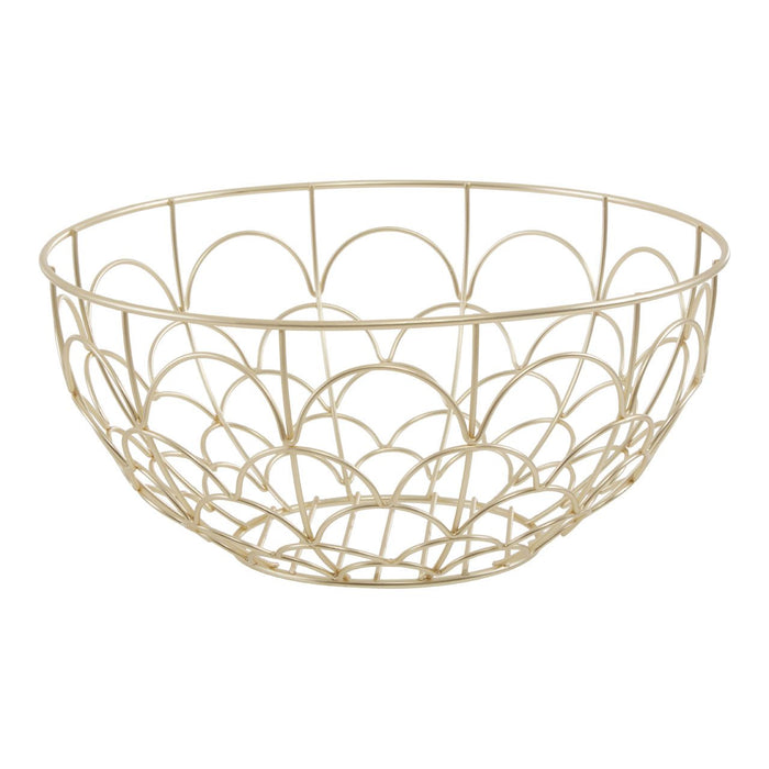 Vertex Deco Fruit Basket - Matte Gold