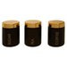 Liberty Black Enamel Set of 3 Canisters - Modern Home Interiors