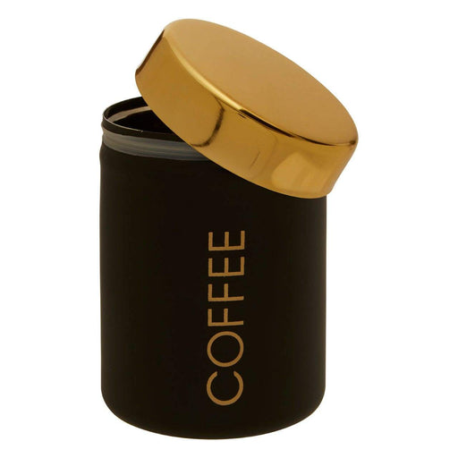 Liberty Black Enamel Coffee Canister - Modern Home Interiors