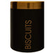 Liiberty Black Enamel Biscuit Canister - Modern Home Interiors