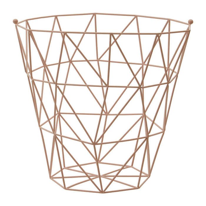 Vertex Pink Finish Storage Basket - Modern Home Interiors