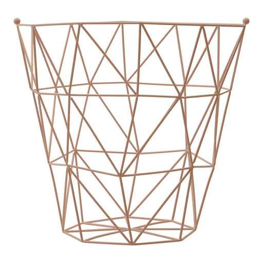Vertex Pink Finish Storage Basket - Modern Home Interiors
