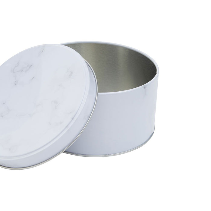 White Marble Effect Storage Tins (Set of 3)