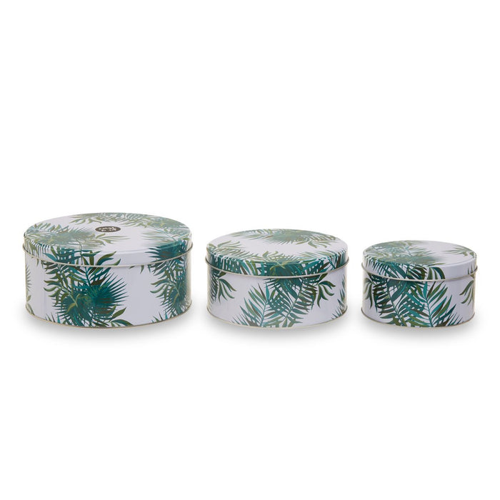 Palm Storage Tins (Set of 3)