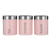 Liberty Pink Enamel Set of 3 Canisters - Modern Home Interiors