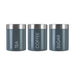 Liberty Grey Enamel Set of 3 Canisters - Modern Home Interiors