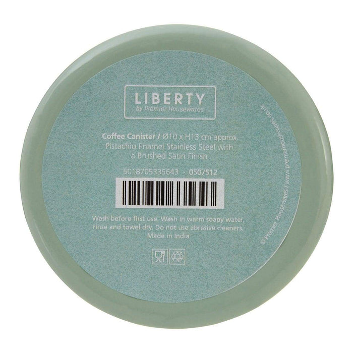 Liberty Pistachio Enamel Coffee Canister - Modern Home Interiors