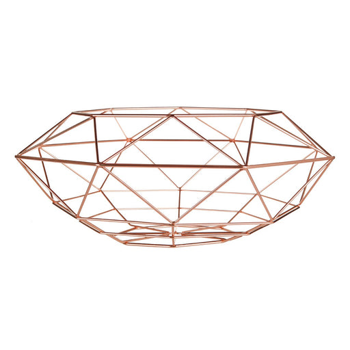 Vertex Copper Finish Wide Fruit Basket - Modern Home Interiors