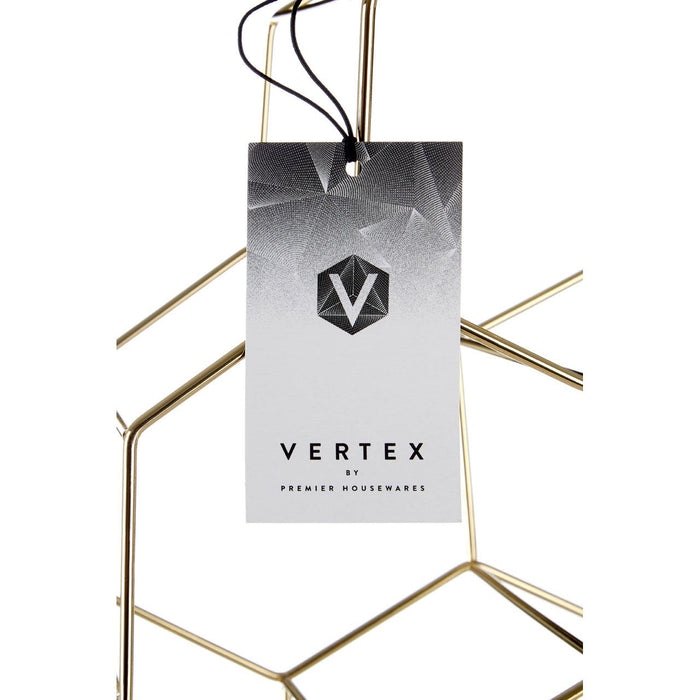 Vertex 6 Bottle Gold Finish Wine Rack - Modern Home Interiors