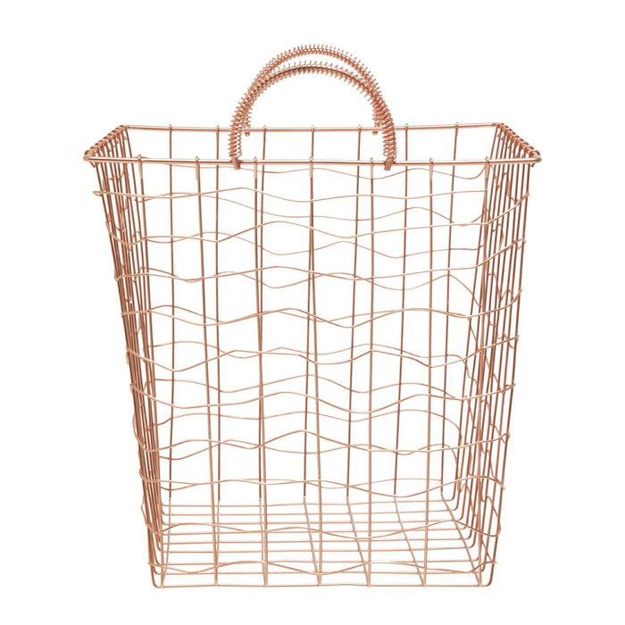 Vertex Iron Wire Storage Basket - Copper