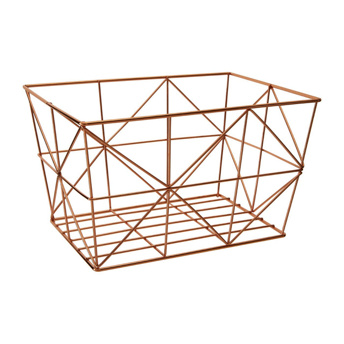 Vertex Copper Finish Tapered Wire Basket - Modern Home Interiors