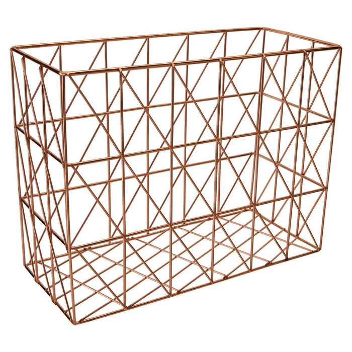 Vertex Cross Wire Storage Basket - Copper