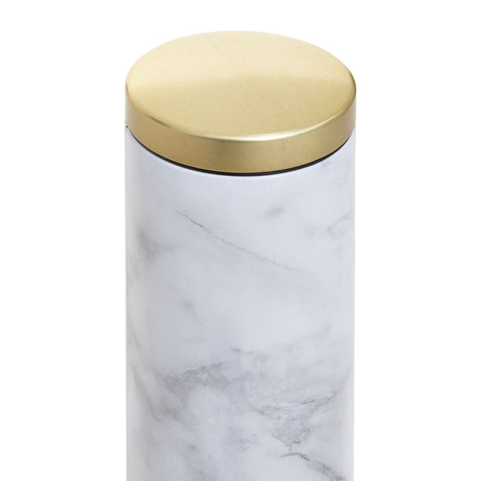 White/Grey Marble Effect Pasta Canister