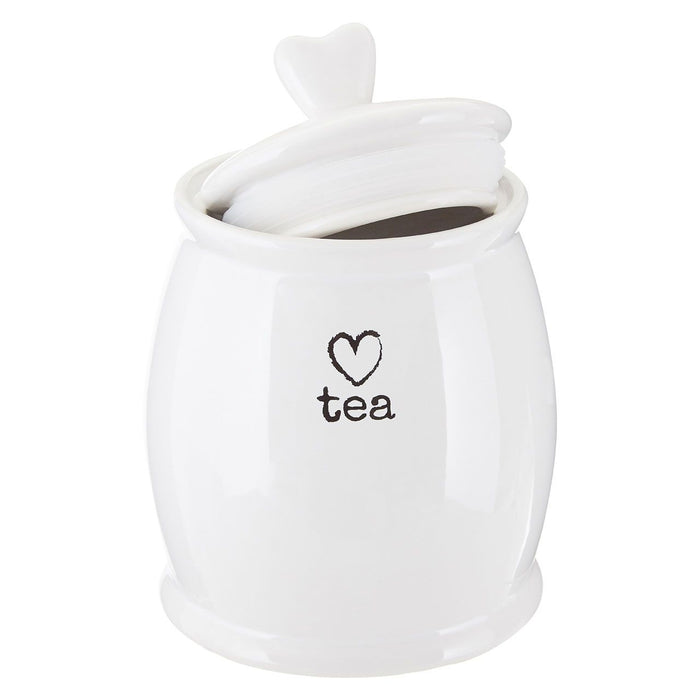 Love Heart Charm Tea Canister