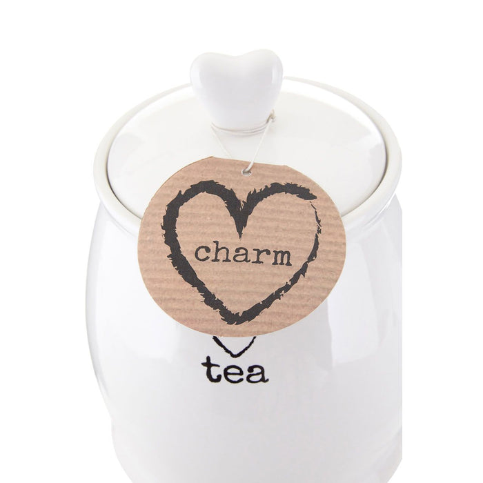 Love Heart Charm Tea Canister