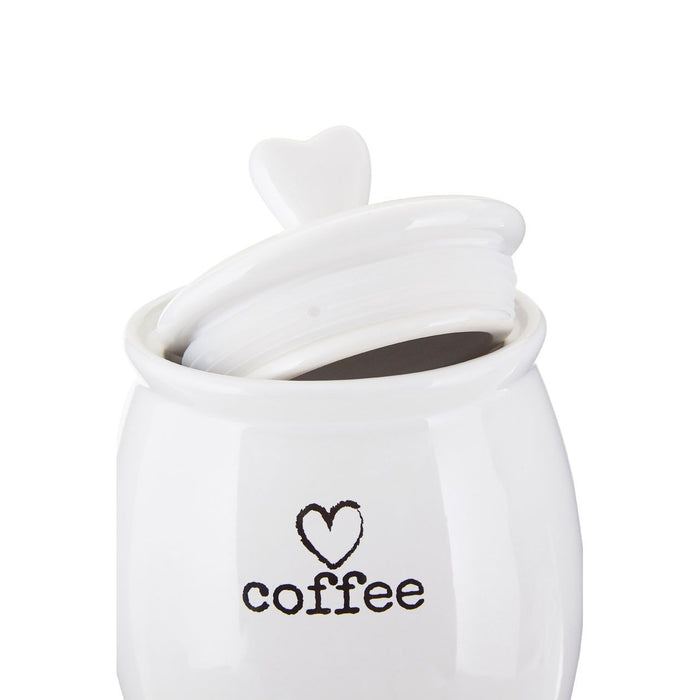Love Heart Charm Coffee Canister