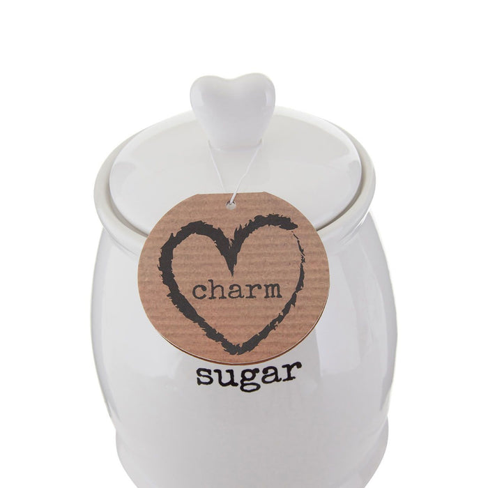 Love Heart Charm Sugar Canister