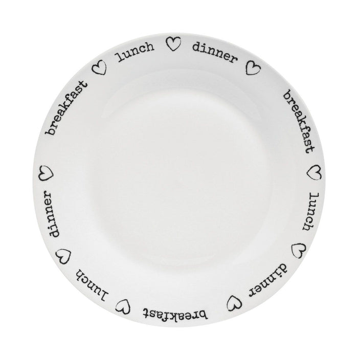 Charm White Dinner Plates Set (12pc)