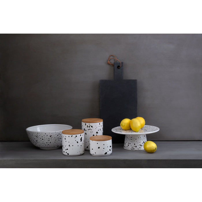 White Marble Speckled Cake Stand