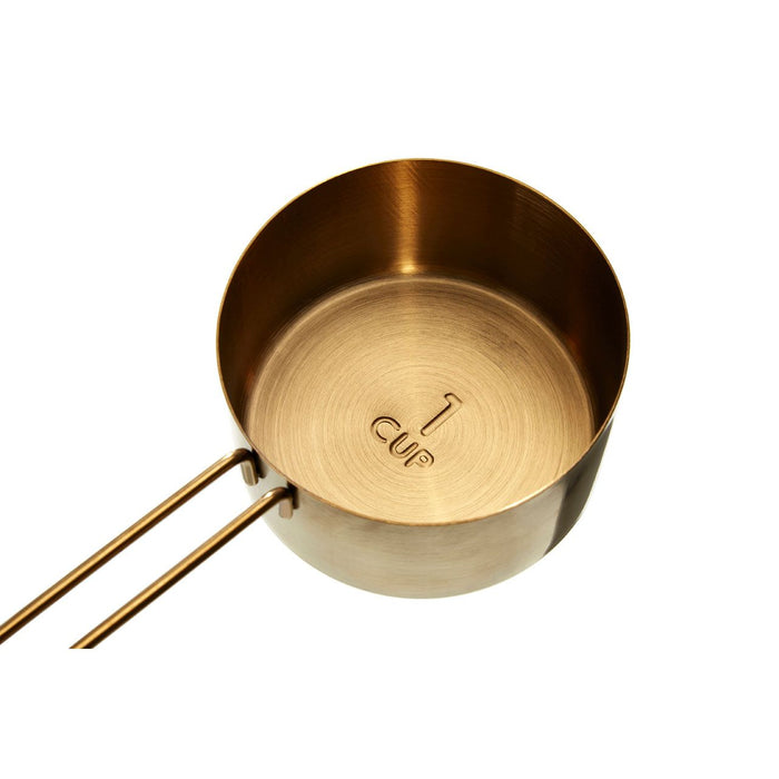 Set of 4 Measuring Cups Servings - Gold