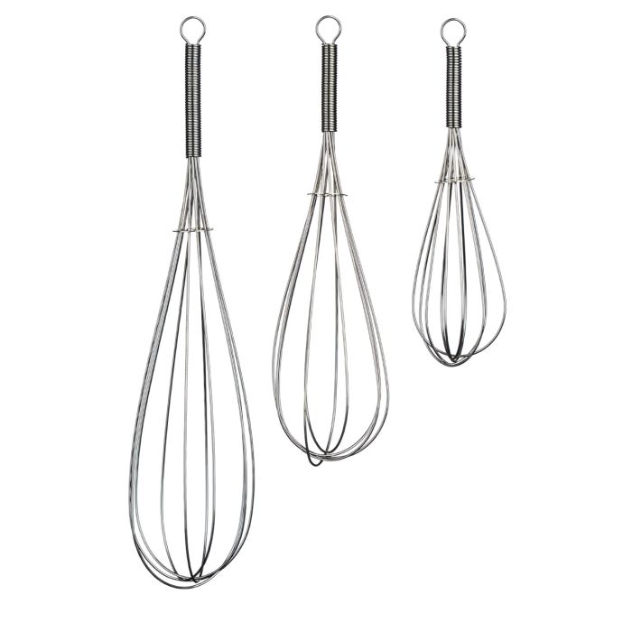 Kitchen Essentials Set of 3 Chrome Whisks