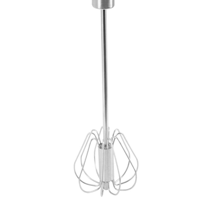 Matte Finish Stainless Steel Press and Spin Kitchen Gadget Whisk