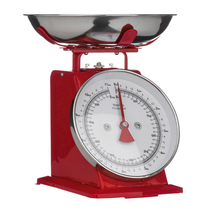 Retro Kitchen Scale 5KG - Red