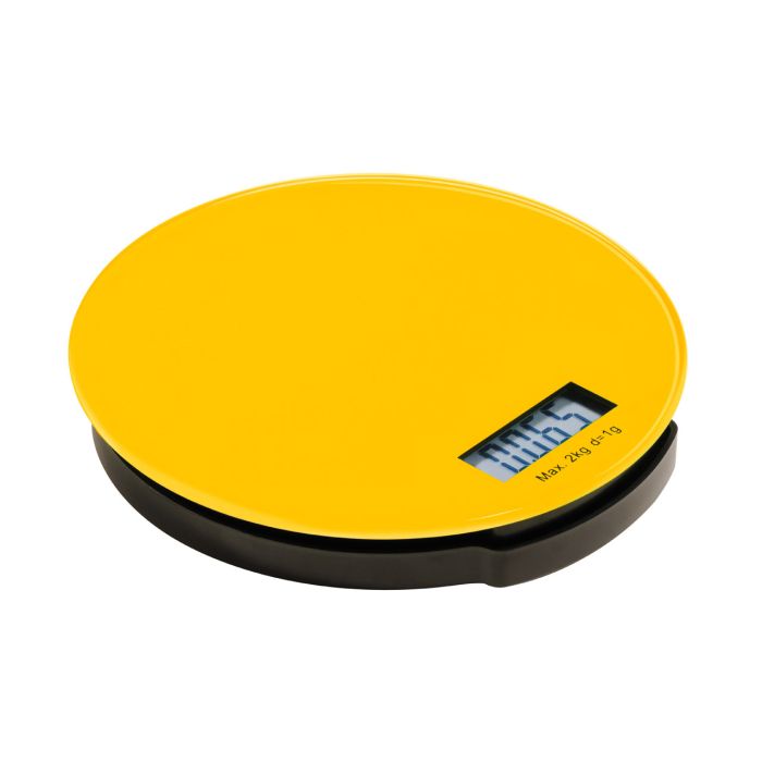 Round Food Scale Kitchen Essentials Round Measuring Glass Food Prep Digital Scale - 2KG ...