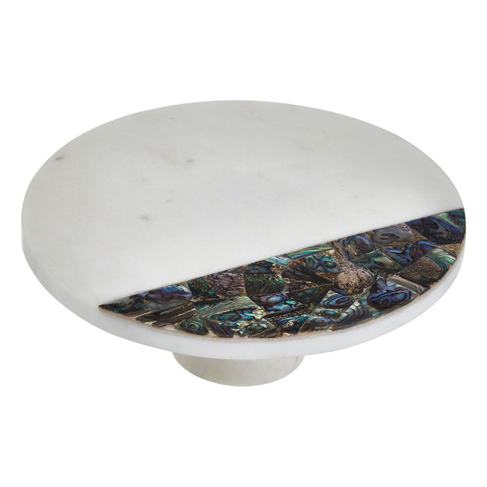 White Marble Shell Detail Cake Stand