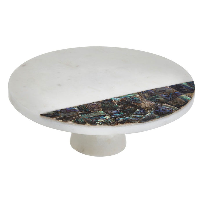 White Marble Shell Detail Cake Stand