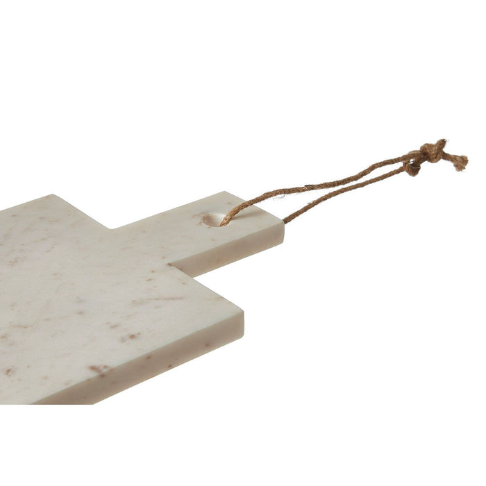 Paddle Board Chopping Board White and Grey Stone Marble - 36 x 19cm