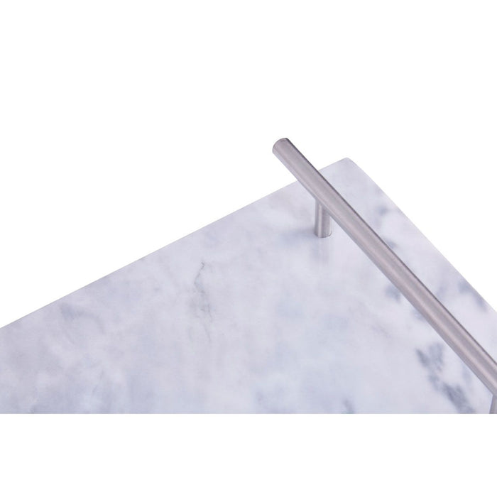 Marble Serving Tray Silver or Gold Handles