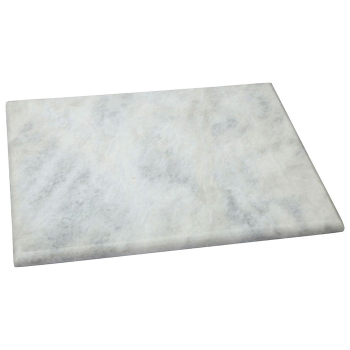 Raised Platform White Stone Marble Chopping Board - Rectangular 31 x 21cm