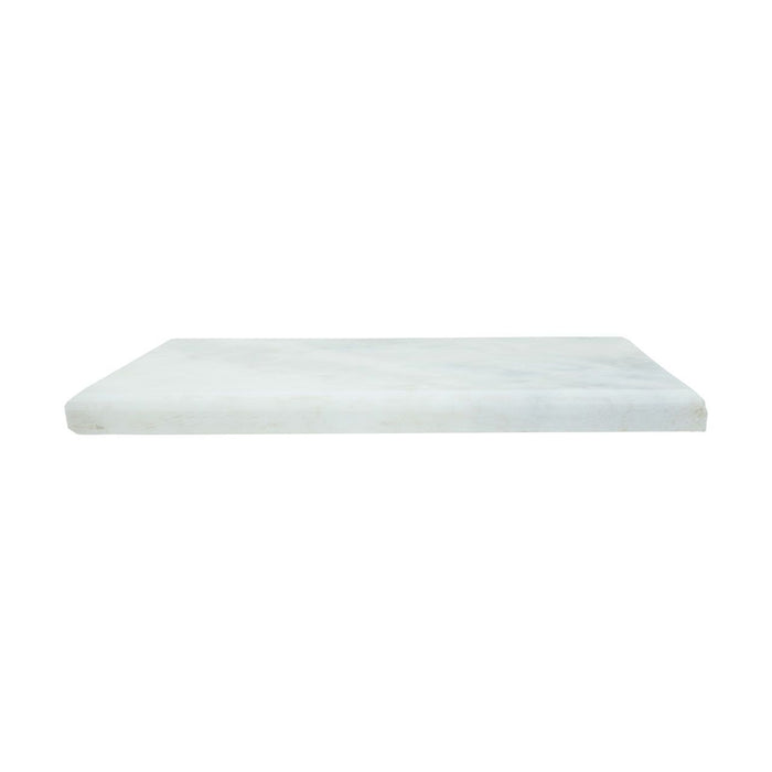 Raised Platform White Stone Marble Chopping Board - Rectangular 31 x 21cm