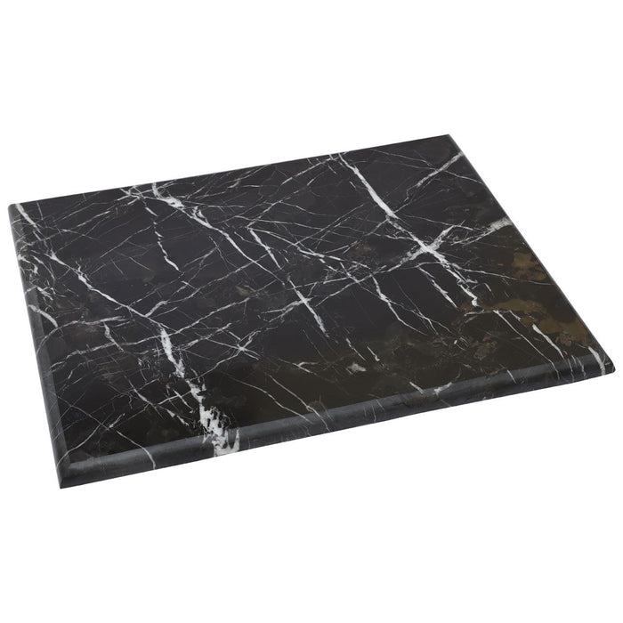 Raised Platform Black Stone Marble Chopping Board - Rectangular 31 x 21cm