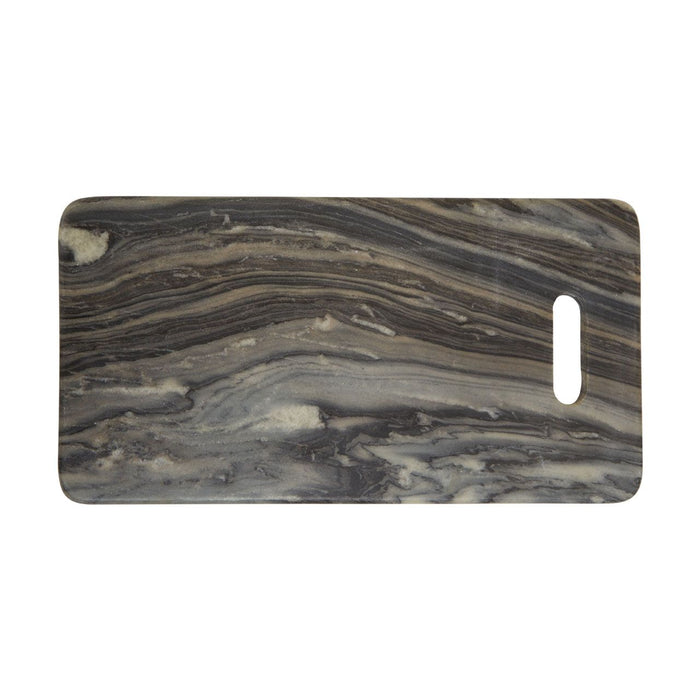 Black Stone Marble Chopping Board Rectangular with Handle - 23 x 46cm